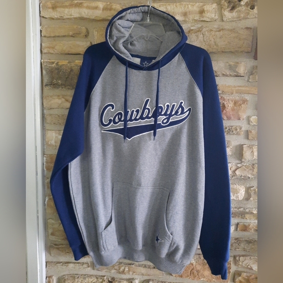 NFL Other - NFL Dallas Cowboys Pullover Hoodie Sweatshirt Men’s Large NWOT Blue&Gray